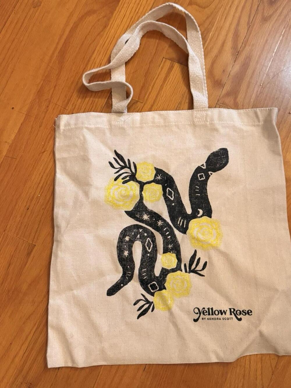 Kendra Scott Limited Edition Yellow Rose Canvas Tote